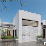 11+ mẫu nhà cấp 4 chữ L mái bằng đẹp, tiết kiệm chi phí